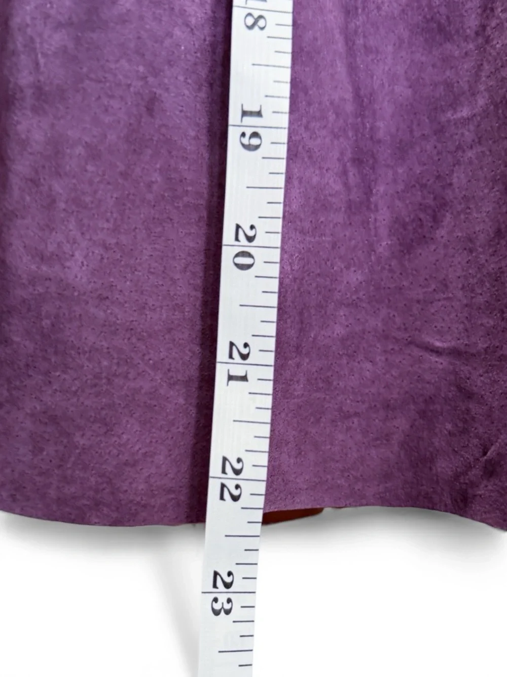 Pink Tartan Eggplant Purple Suede Leather Pleated A-Line Skirt - Sz 2